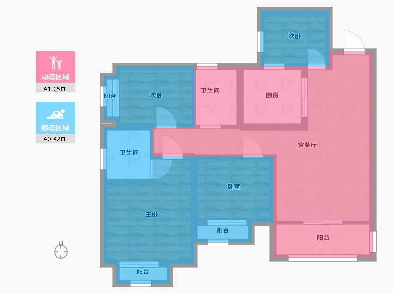 广东省-深圳市-恒大城(一期)-71.20-户型库-动静分区