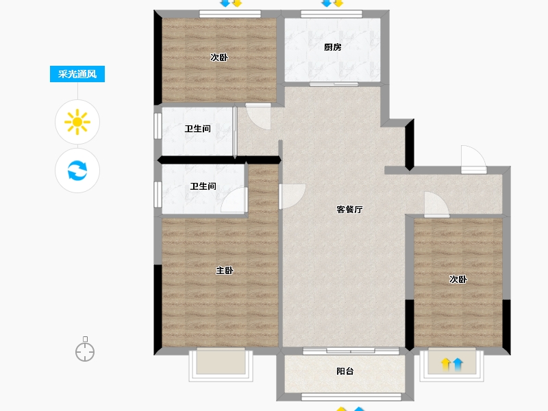 甘肃省-嘉峪关市-壹号苑-99.07-户型库-采光通风