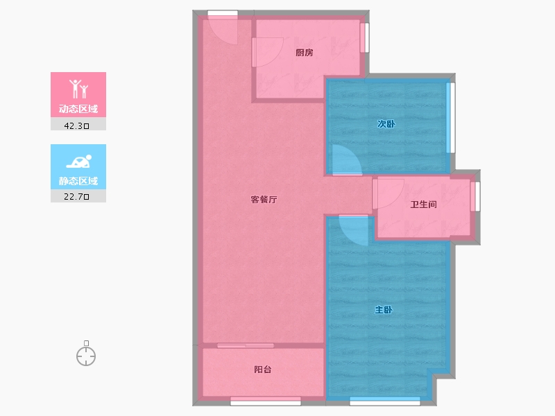 广东省-深圳市-招商花园城北区-58.84-户型库-动静分区