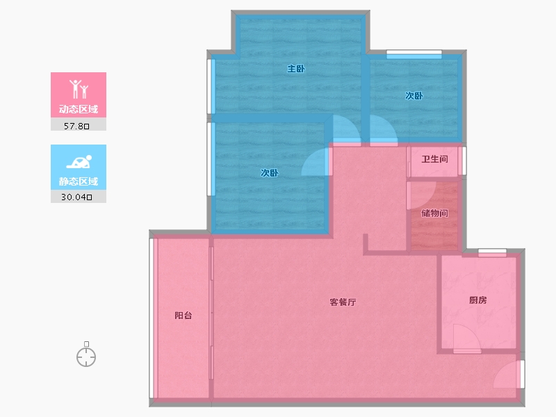 广东省-深圳市-招商花园城南区-78.64-户型库-动静分区