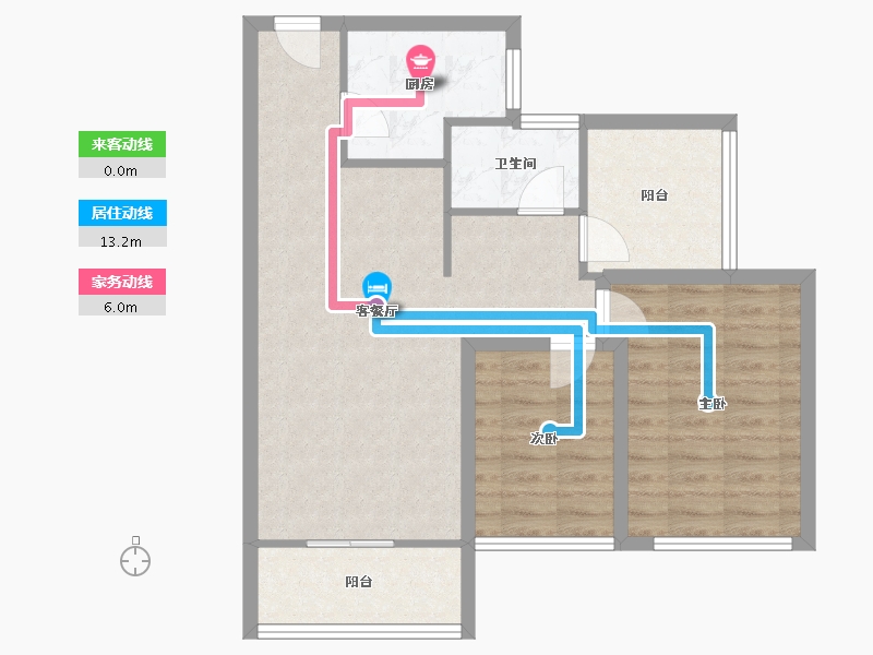 广东省-深圳市-招商花园城南区-71.70-户型库-动静线