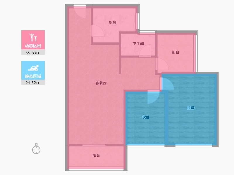 广东省-深圳市-招商花园城南区-71.70-户型库-动静分区