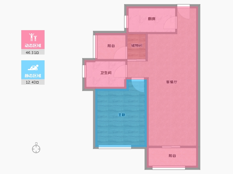 广东省-深圳市-招商花园城南区-52.00-户型库-动静分区