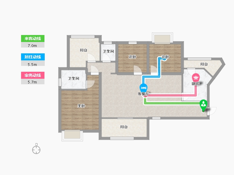 广东省-深圳市-招商花园城南区-100.28-户型库-动静线