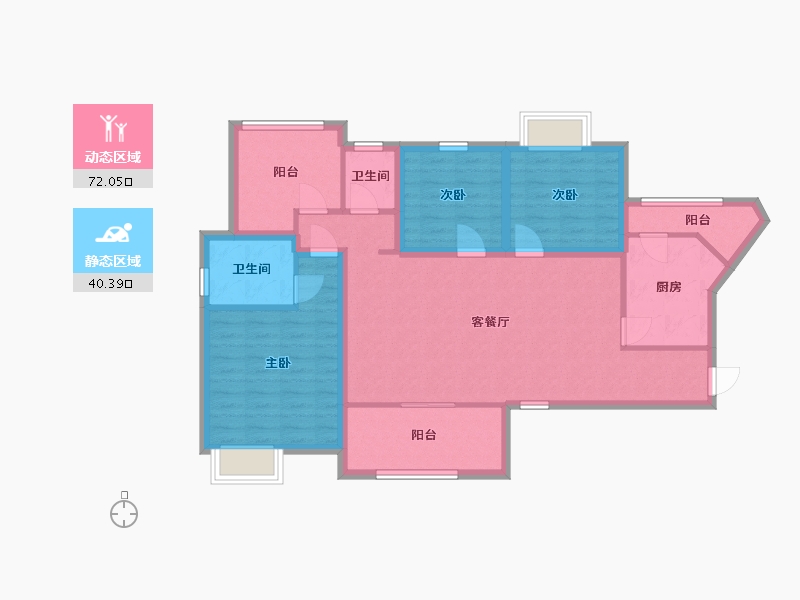 广东省-深圳市-招商花园城南区-100.28-户型库-动静分区