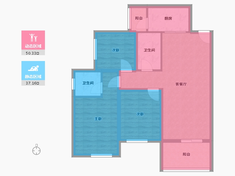 广东省-深圳市-新城东方丽园-77.51-户型库-动静分区