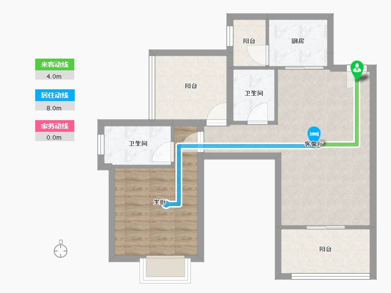 广东省-深圳市-嘉宏湾花园（大东城）二期-64.66-户型库-动静线