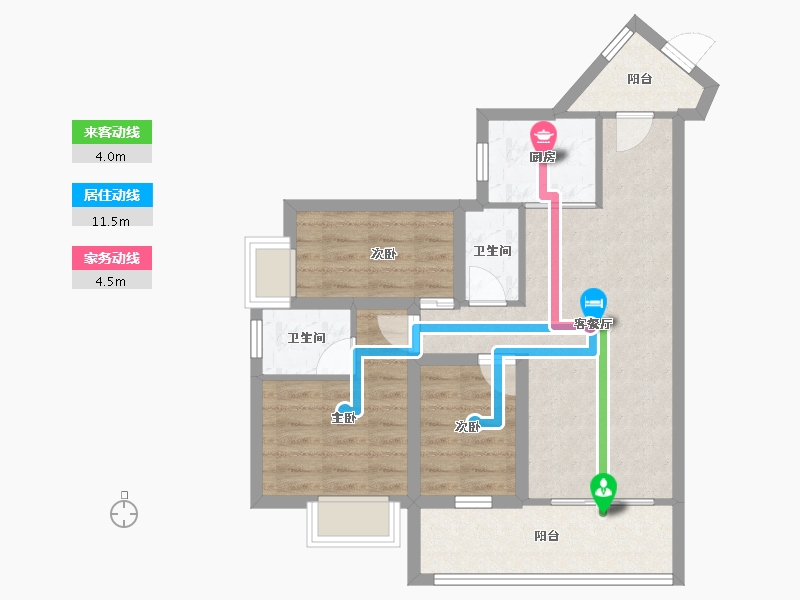 广东省-深圳市-招商花园城南区-66.21-户型库-动静线