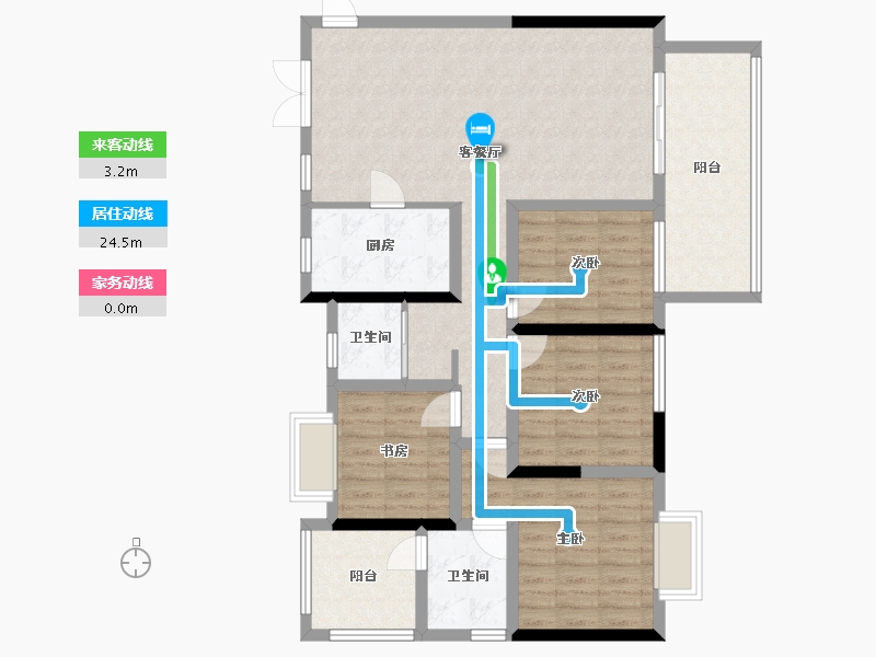 四川省-巴中市-国盛首府-104.80-户型库-动静线