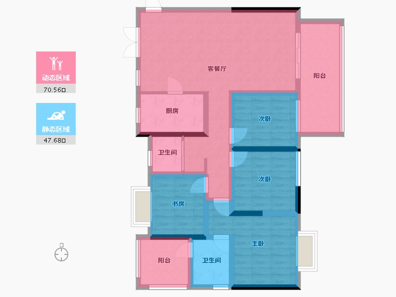 四川省-巴中市-国盛首府-104.80-户型库-动静分区