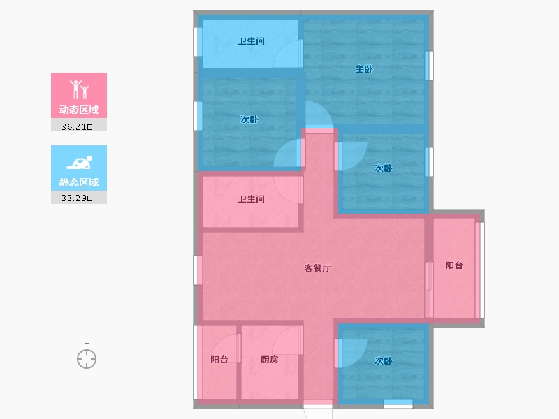 广东省-深圳市-京基御景印象一期-59.99-户型库-动静分区