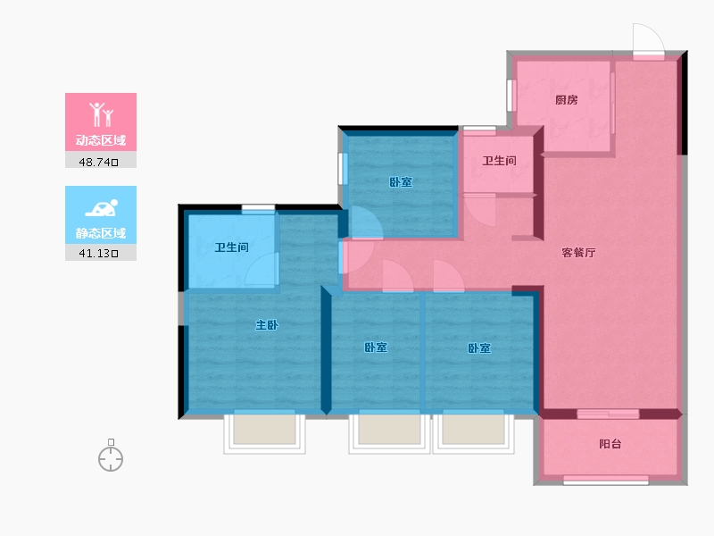 广东省-深圳市-东关珺府-79.33-户型库-动静分区