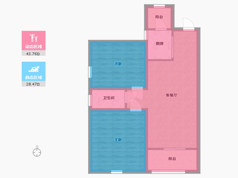 广东省-深圳市-京基御景印象一期-64.23-户型库-动静分区