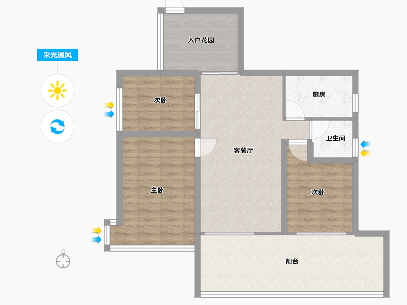 广东省-深圳市-祥祺滨河名苑-89.27-户型库-采光通风