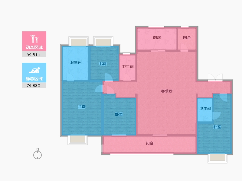 江苏省-无锡市-中海阅澄江-200.00-户型库-动静分区