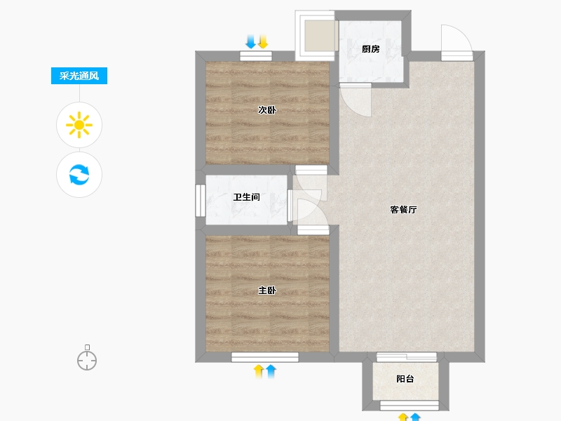 广东省-深圳市-梓兴花园-49.61-户型库-采光通风