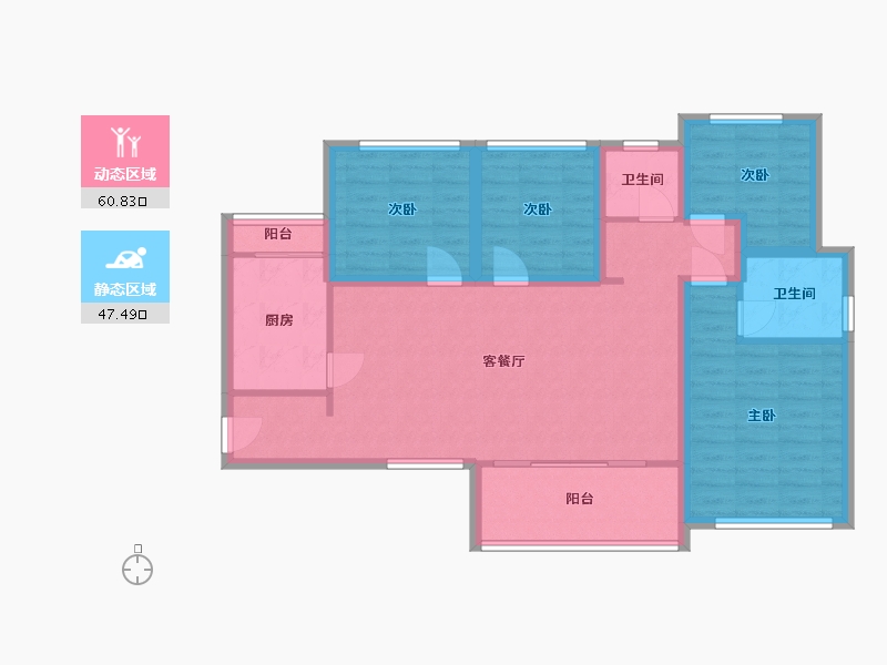 广东省-深圳市-招商花园城南区-96.57-户型库-动静分区