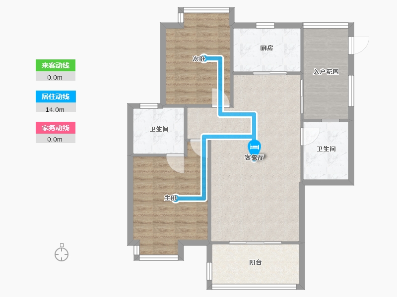 贵州省-贵阳市-世纪城龙佑苑-79.20-户型库-动静线