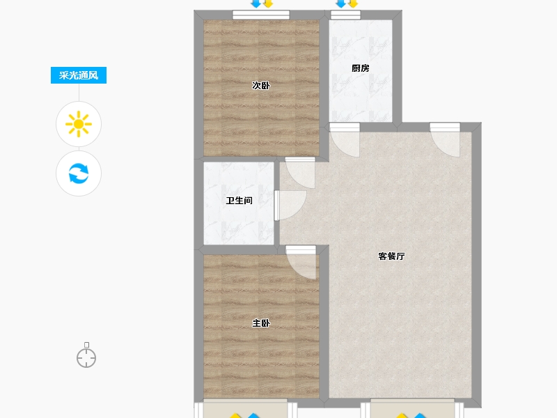 吉林省-长春市-新星宇金麟府-69.08-户型库-采光通风