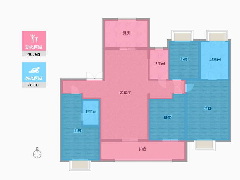 江苏省-无锡市-中海阅澄江-178.00-户型库-动静分区