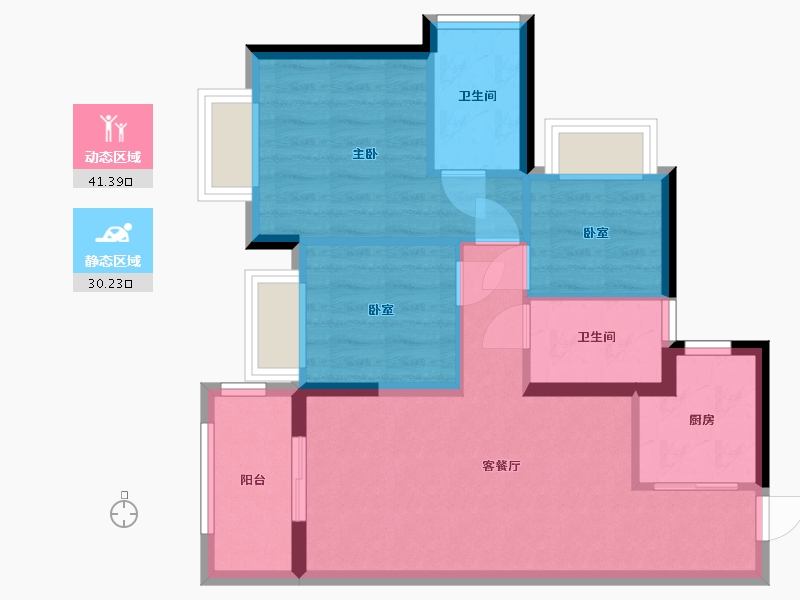 广东省-深圳市-东关珺府-63.46-户型库-动静分区