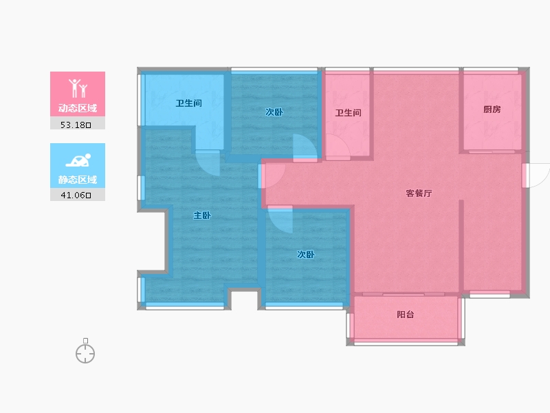 广东省-深圳市-天峦湖-83.88-户型库-动静分区