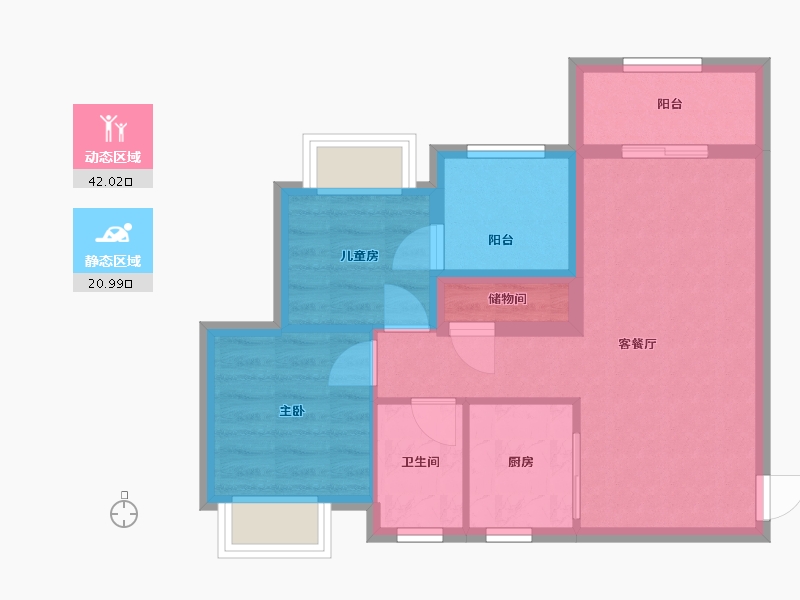 广东省-深圳市-泰富华悦都会-55.49-户型库-动静分区