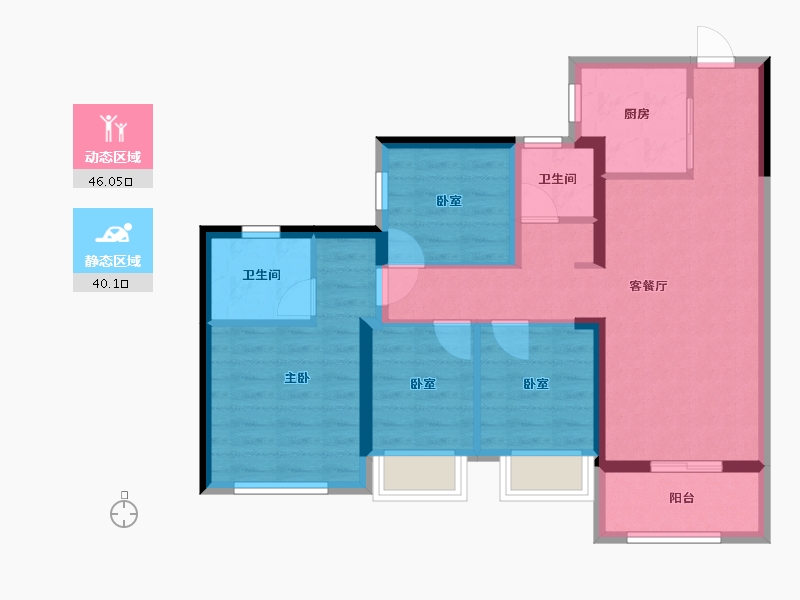 广东省-深圳市-东关珺府-75.89-户型库-动静分区