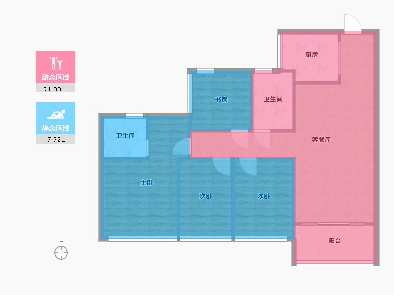 广东省-深圳市-东关珺府-90.50-户型库-动静分区