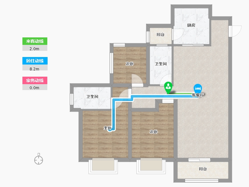 广东省-深圳市-祥祺滨河名苑-81.62-户型库-动静线