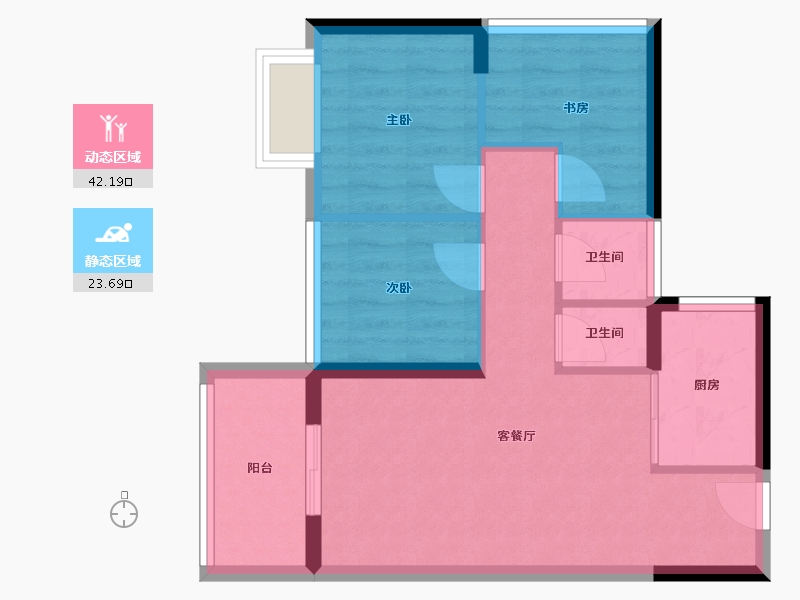 广东省-深圳市-东关珺府-58.53-户型库-动静分区