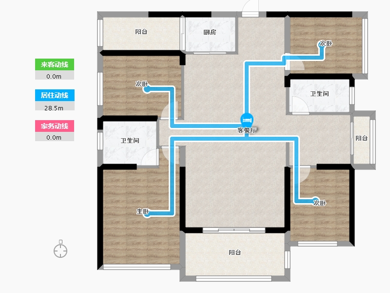 广西壮族自治区-钦州市-正元及第尊府-113.60-户型库-动静线