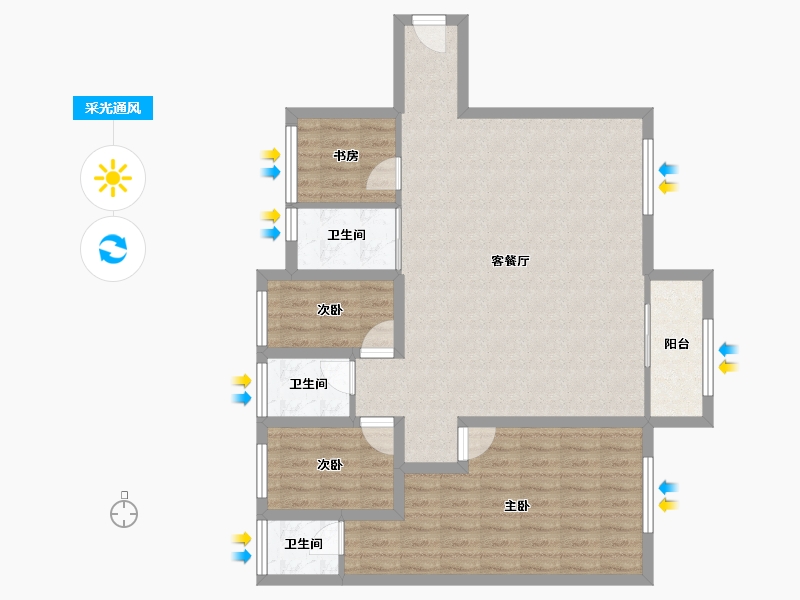 广东省-深圳市-天峦湖-97.55-户型库-采光通风