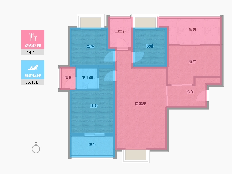 广东省-深圳市-祥祺滨河名苑-78.27-户型库-动静分区