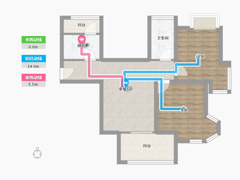 广东省-深圳市-嘉宏湾花园（大东城）二期-62.47-户型库-动静线