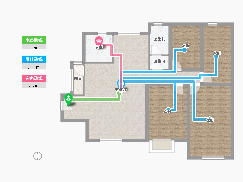 广东省-深圳市-云顶翠峰(一期)-101.42-户型库-动静线