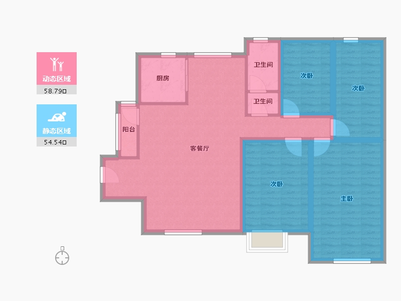 广东省-深圳市-云顶翠峰(一期)-101.42-户型库-动静分区