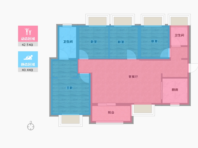 广东省-深圳市-东关珺府-73.34-户型库-动静分区