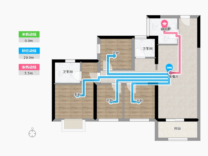 广东省-深圳市-东关珺府-76.01-户型库-动静线