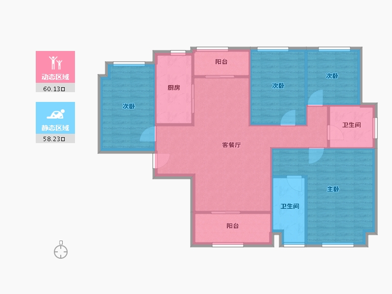 广东省-深圳市-招商花园城北区-108.18-户型库-动静分区