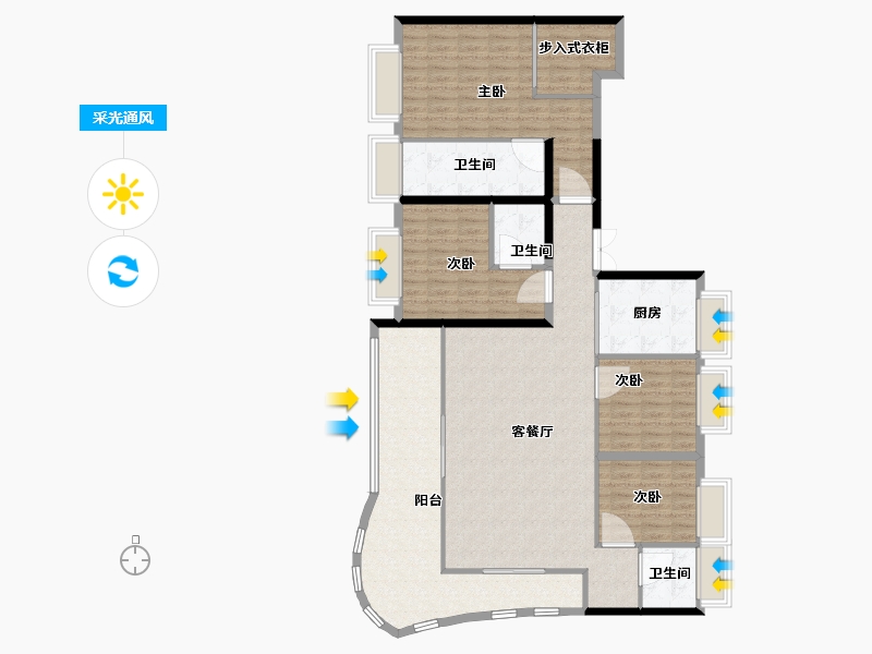 广东省-深圳市-诺德阅山海花园-149.99-户型库-采光通风