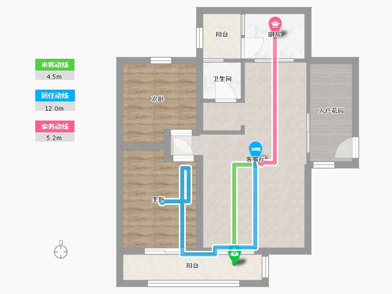 广东省-深圳市-招商花园城南区-64.17-户型库-动静线