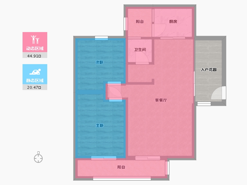 广东省-深圳市-招商花园城南区-64.17-户型库-动静分区