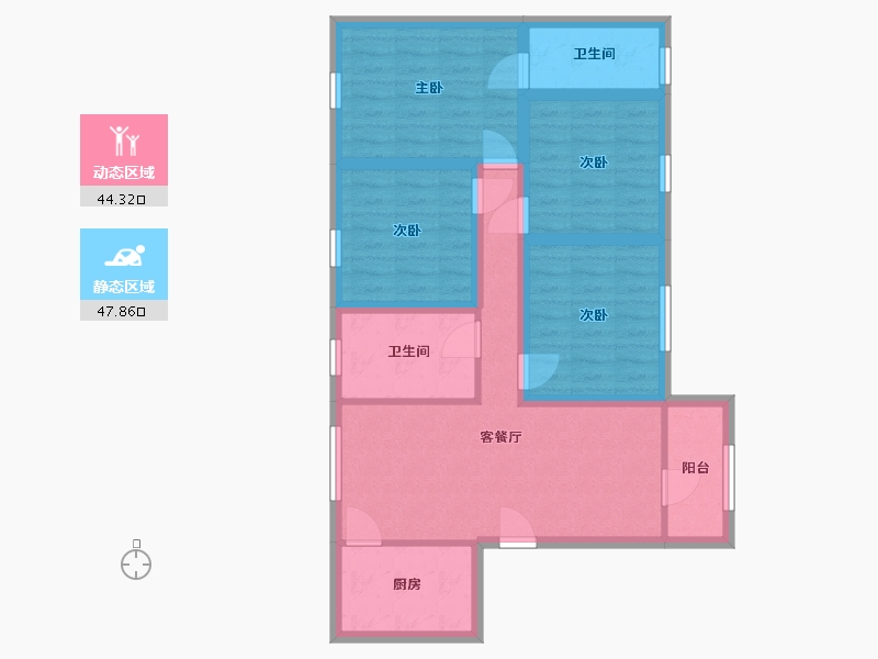 广东省-深圳市-京基御景印象一期-80.75-户型库-动静分区