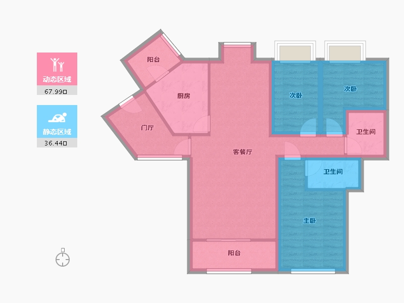 广东省-深圳市-中城天邑花园-92.40-户型库-动静分区