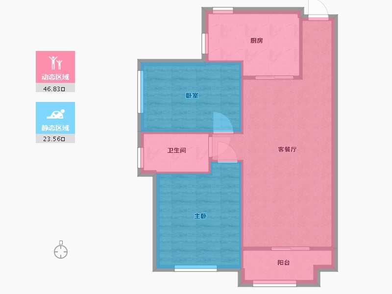 广东省-深圳市-金地朗悦-63.99-户型库-动静分区