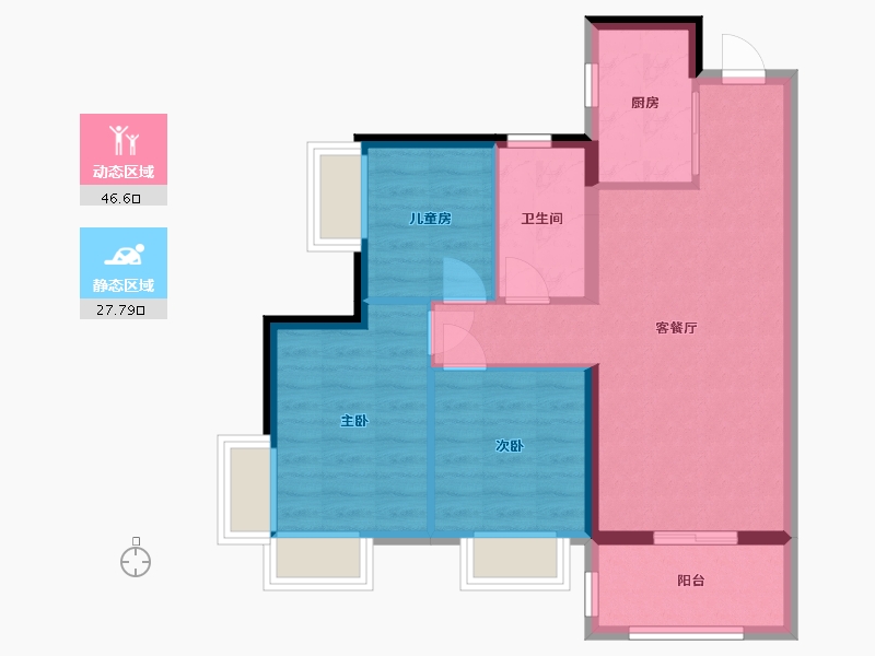 广东省-深圳市-润樾山-66.41-户型库-动静分区