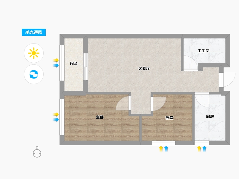 广东省-深圳市-招商东岸-47.87-户型库-采光通风