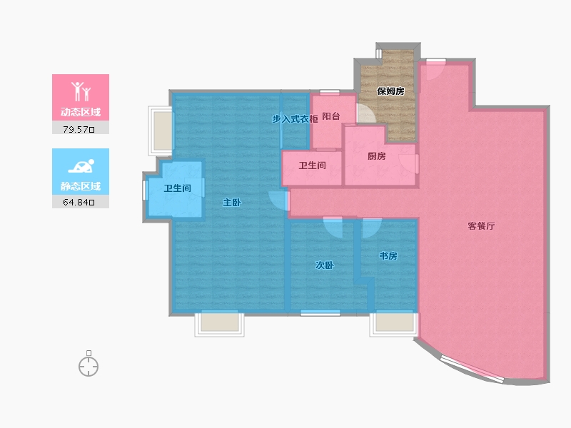 广东省-深圳市-东海花园(二期)-139.80-户型库-动静分区