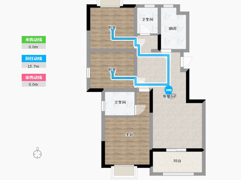 江苏省-苏州市-振华建设融城怡园C地块工程项目部-87.00-户型库-动静线